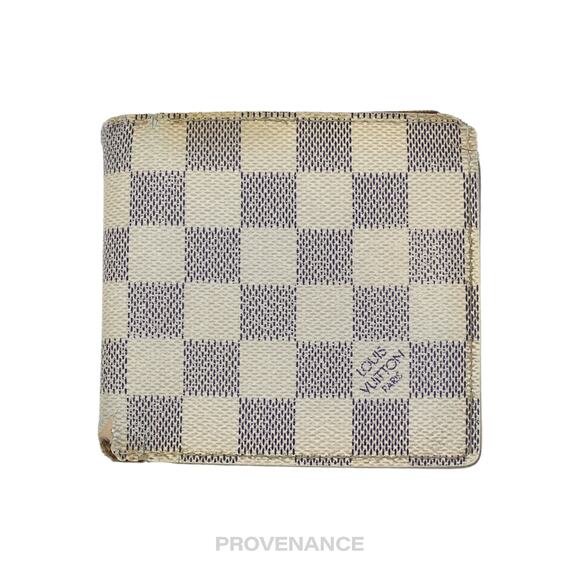 🔴 Louis Vuitton Marco Wallet - Damier Azur - Picture 1 of 10